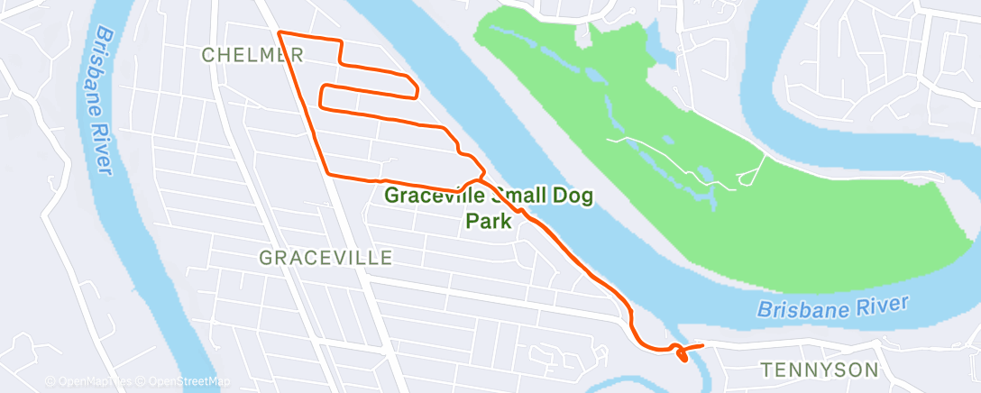 Map of the activity, Morning Run