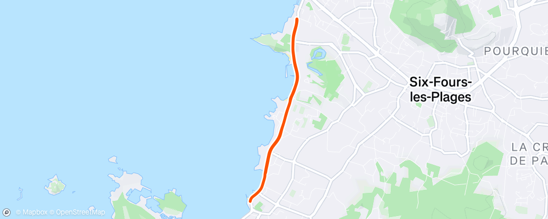 Map of the activity, Course à pied de nuit