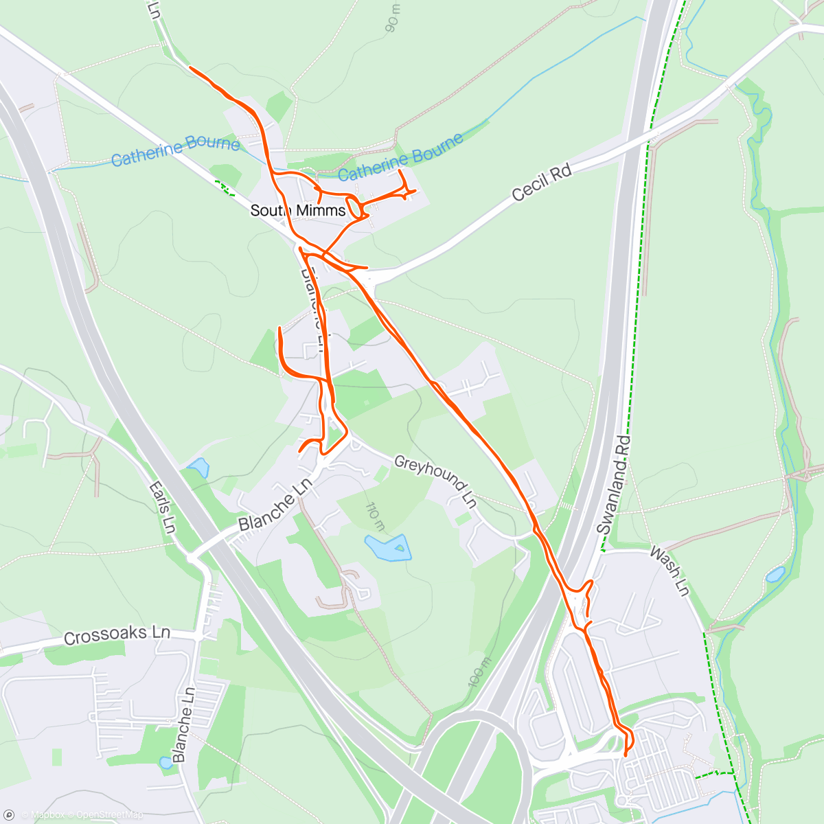 Map of the activity, Where? South Mimms