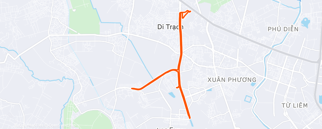 Map of the activity, Дневной забег