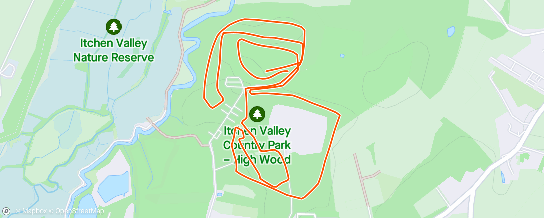 Map of the activity, Run #13 - Itchy Valley Parkrun.