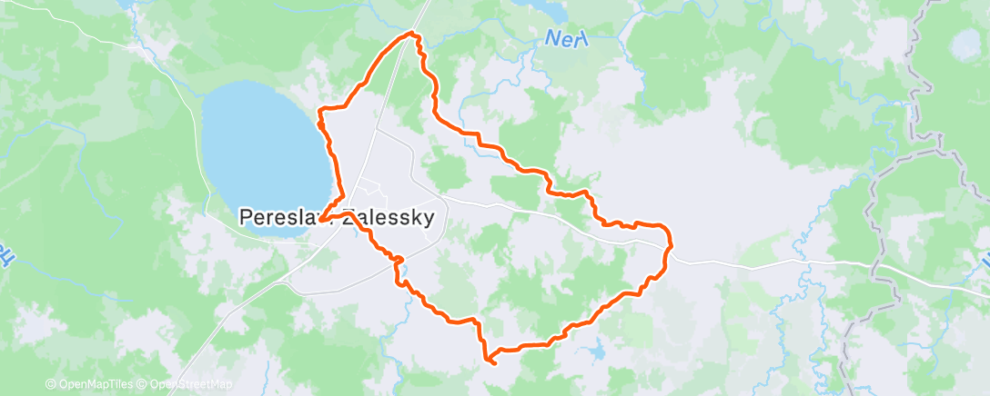 Map of the activity, Утренний забег