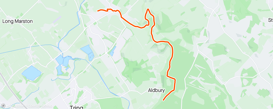 Map of the activity, Morning jog with Andy Neill