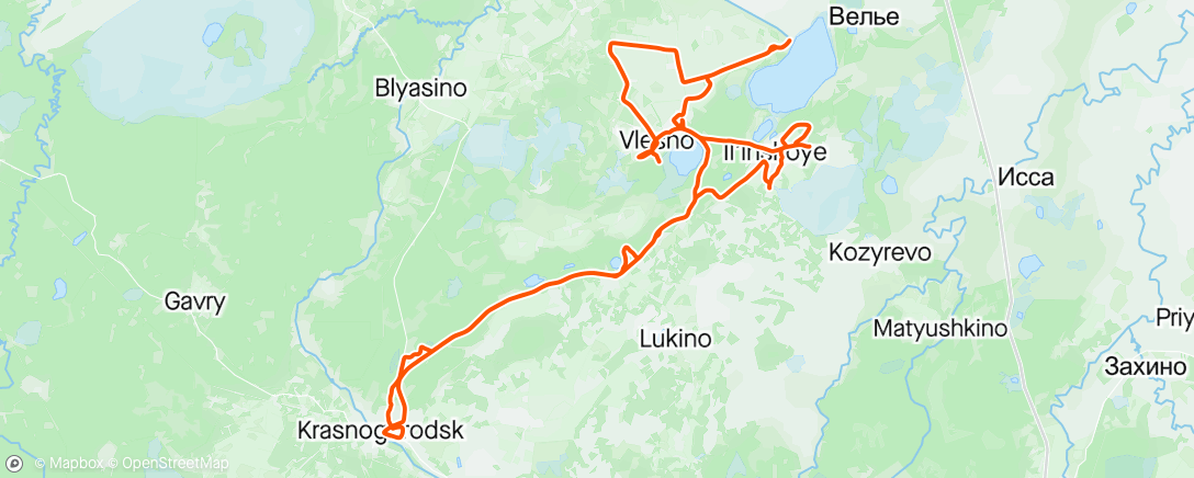 Map of the activity, Утренний велозаезд