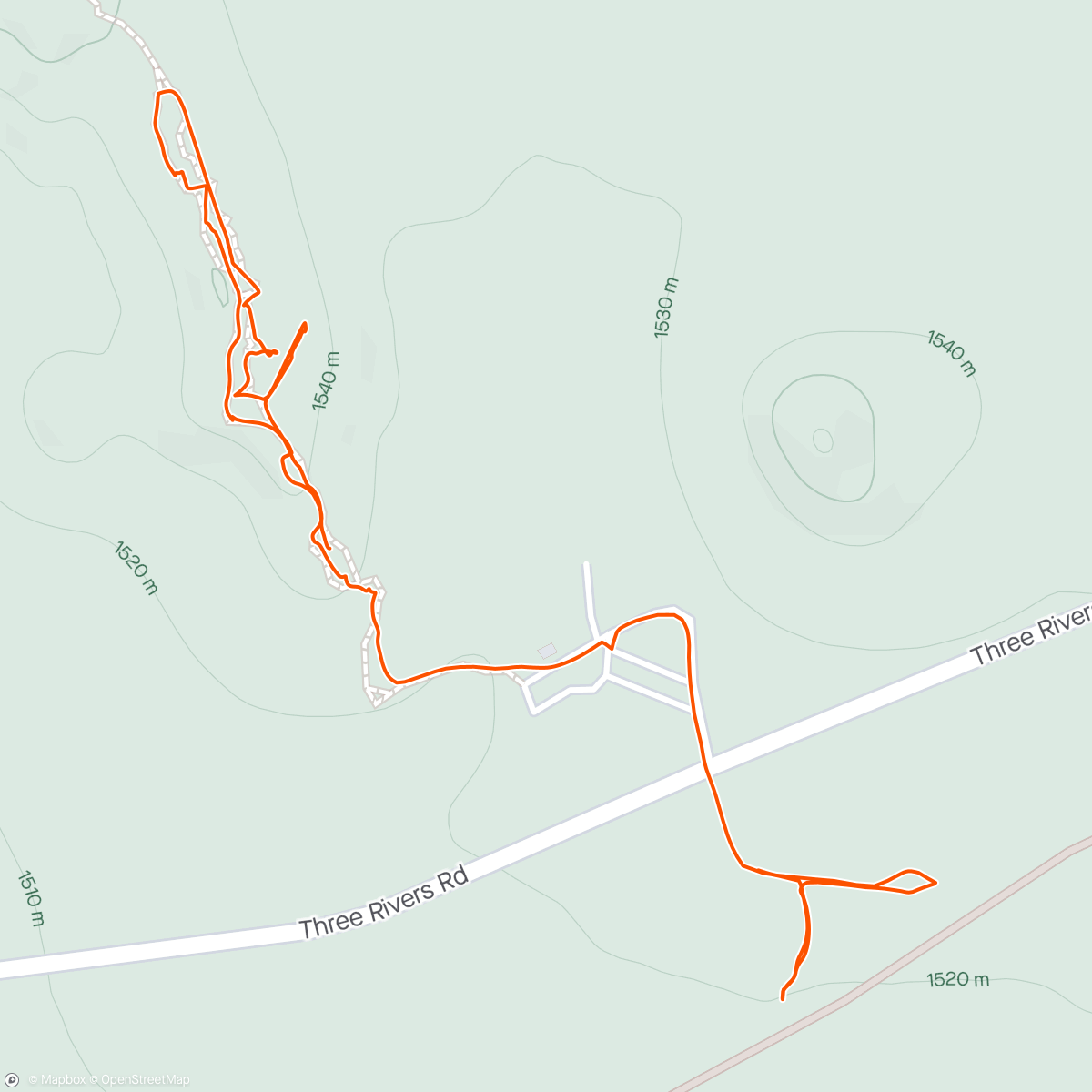 Map of the activity, Hike Three rivers Petroglyph Site