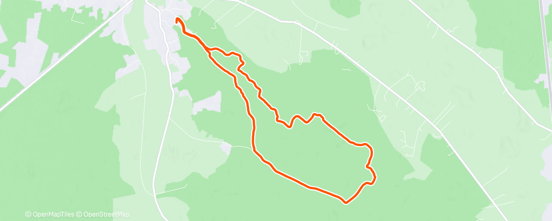 Map of the activity, Evening Trail Run
