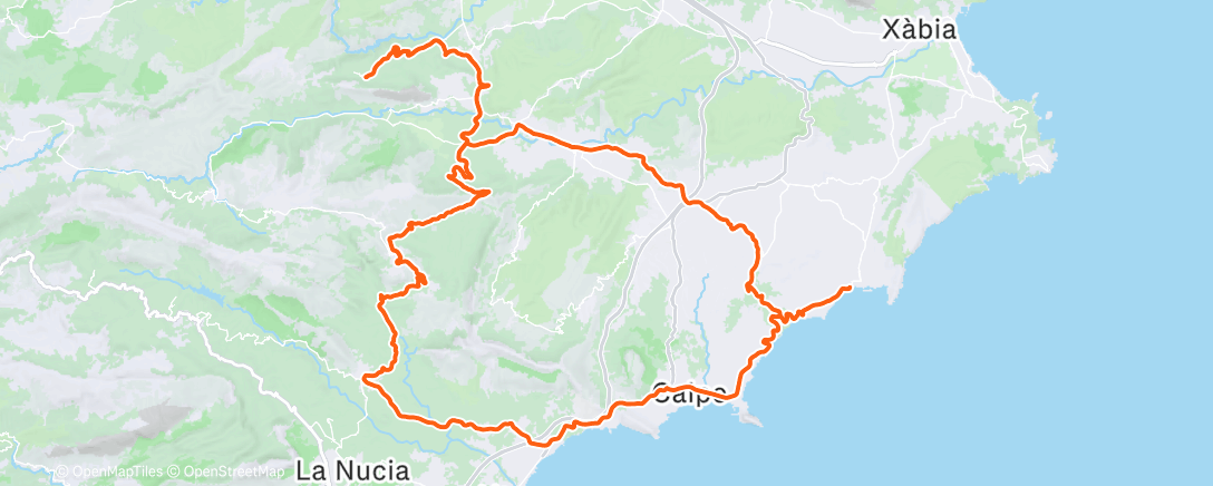 Map of the activity, Carretera LGB