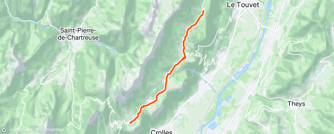 Map of the activity, Kinomap - St Pancrasse - Col du Marcieu