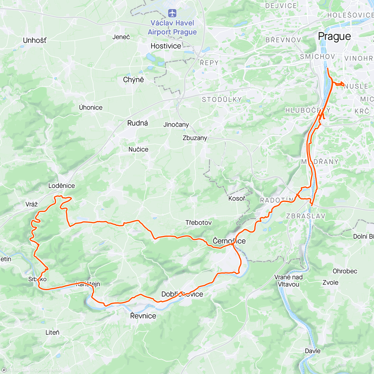 Map of the activity, S Terkou na svíčkovou😄❤️