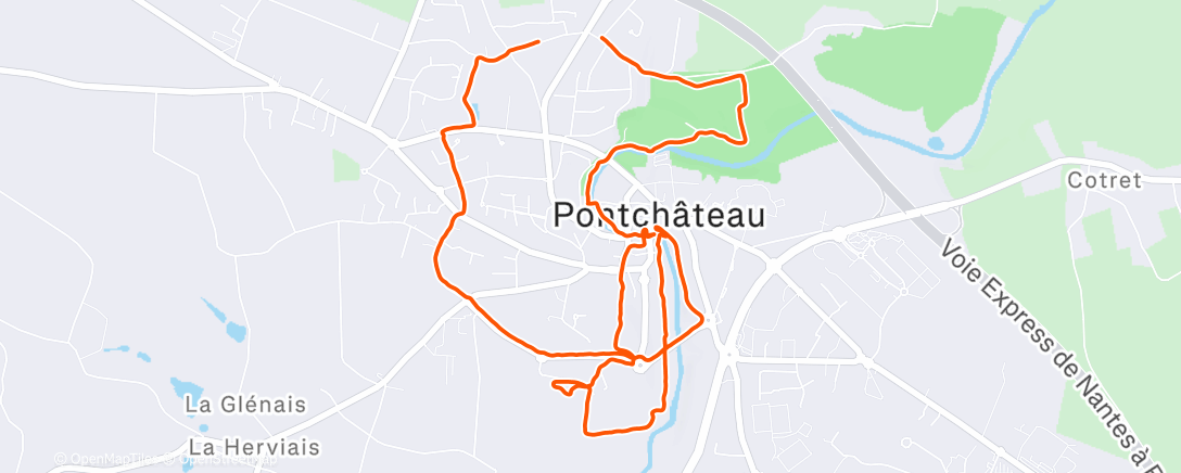 Map of the activity, Marche avec Margot
