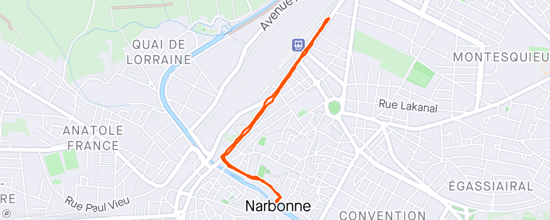 Map of the activity, Marche le midi… à jeûn 24h…
