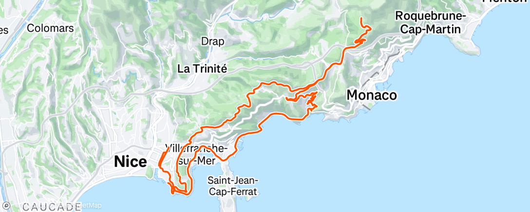 Map of the activity, Morning Ride