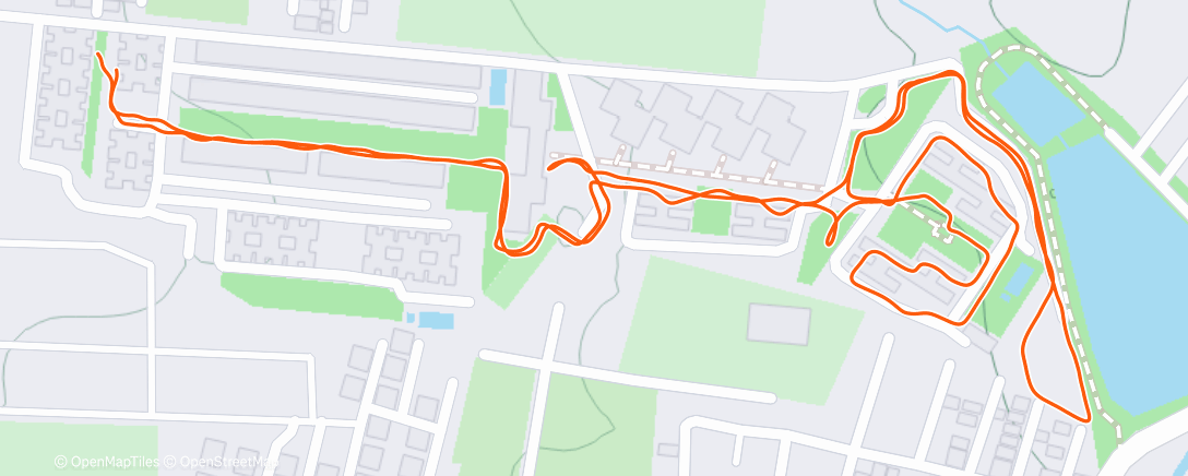 Map of the activity, Evening Walk