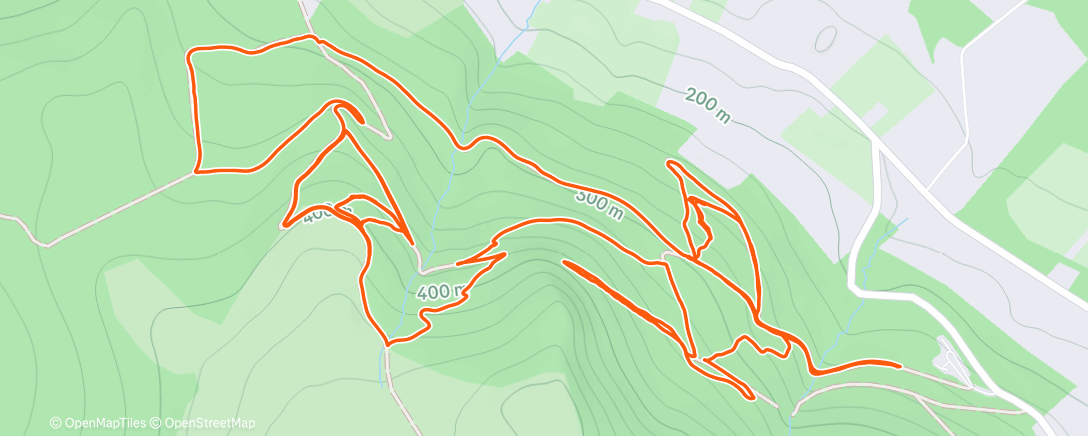 Map of the activity, Ballyhoura spin