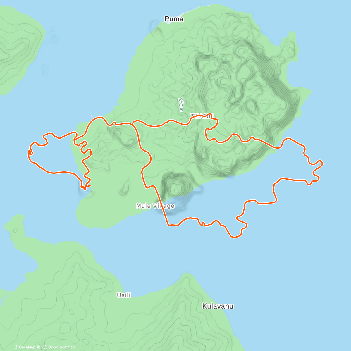 Map of the activity, Zwift - Triple Flat Loops in Watopia