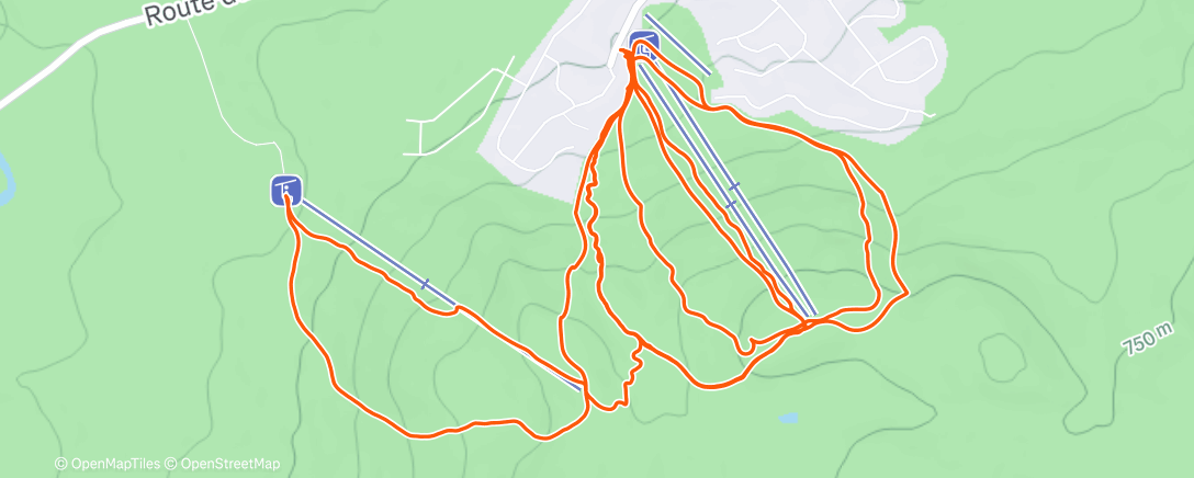 Карта физической активности (Ski de randonnée le matin)