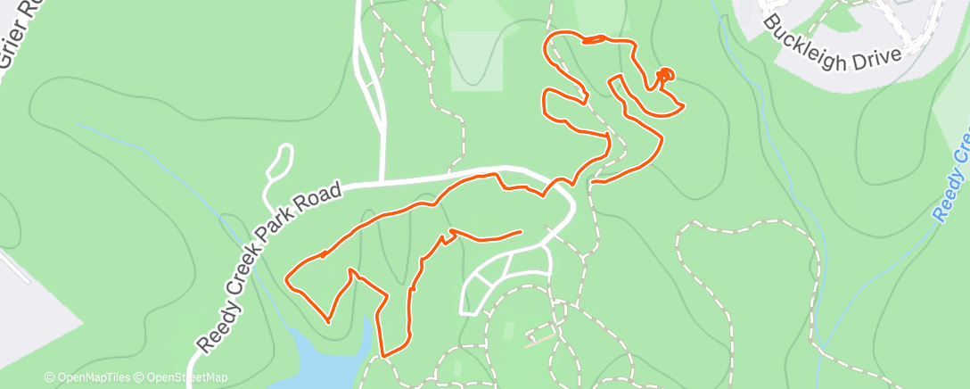 Map of the activity, Disc Golf - Reedy Creek - Shorts - Round 1