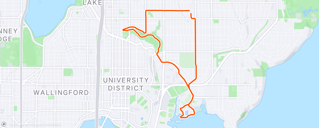 Map of the activity, Seattle - Endurance Run 1 Hour