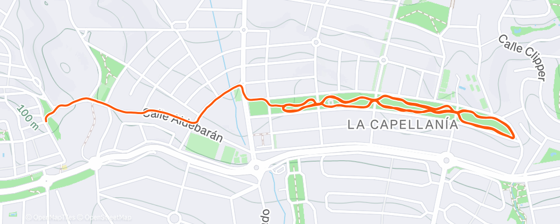 Map of the activity, Carrera de mañana