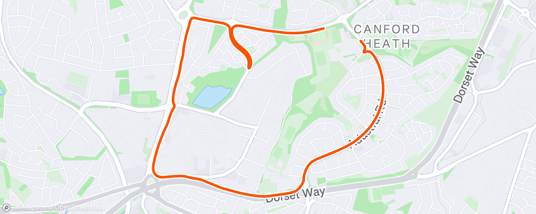 Map of the activity, Evening Run