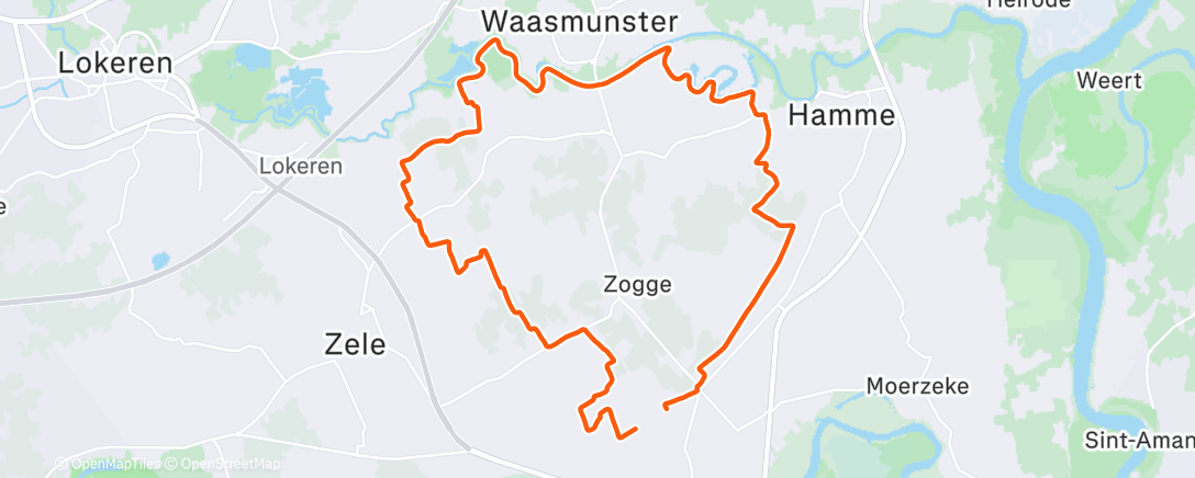 Map of the activity, Ochtendloop