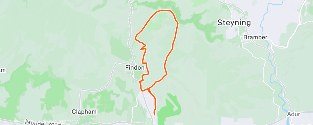 Map of the activity, Chanctonbury with Yamuel
