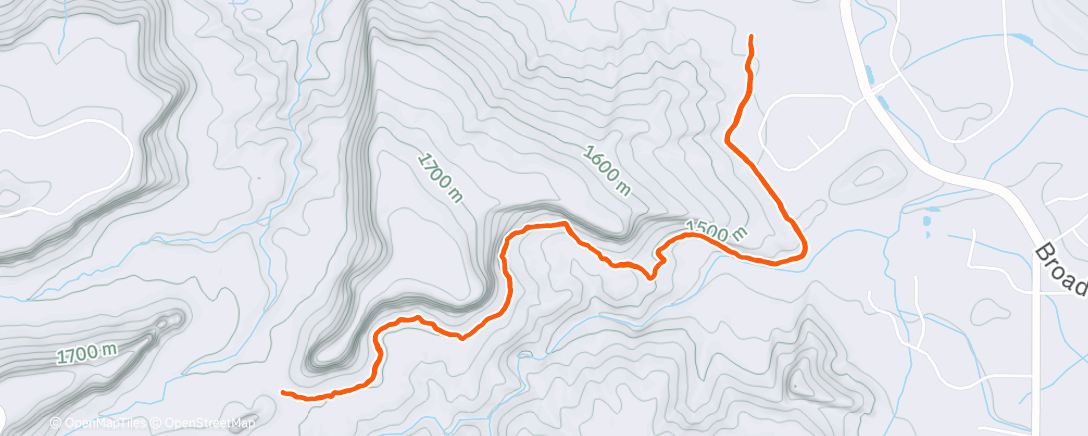 Map of the activity, Morning Hike