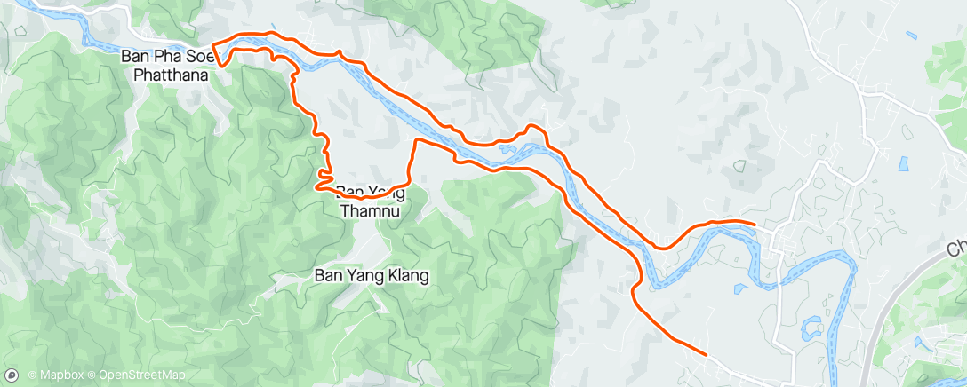 Map of the activity, Kok River ( Thailand )