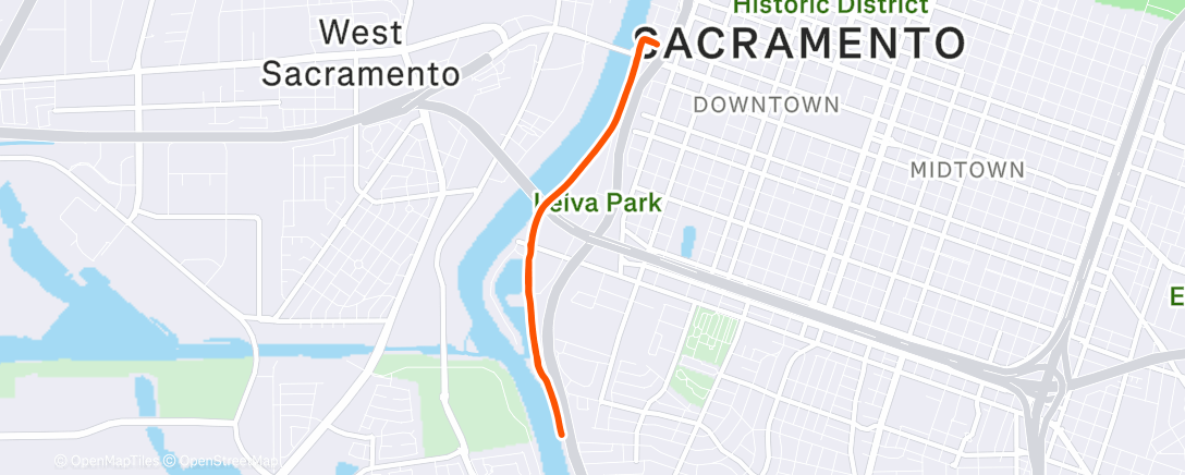 Map of the activity, Morning Run