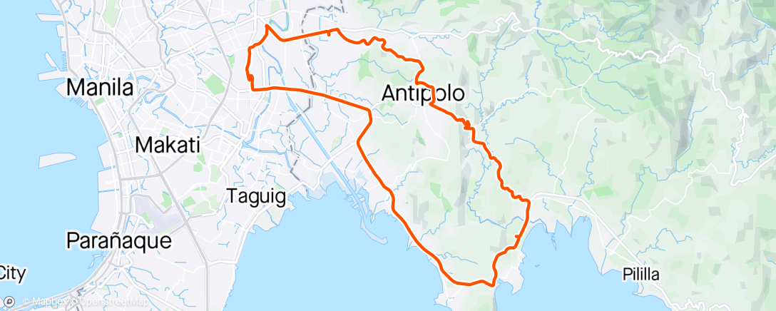 Map of the activity, Muwebles Cafe x Mini Rizal Loop x Ride