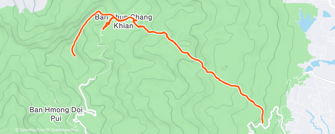 Map of the activity, Morning Trail Run