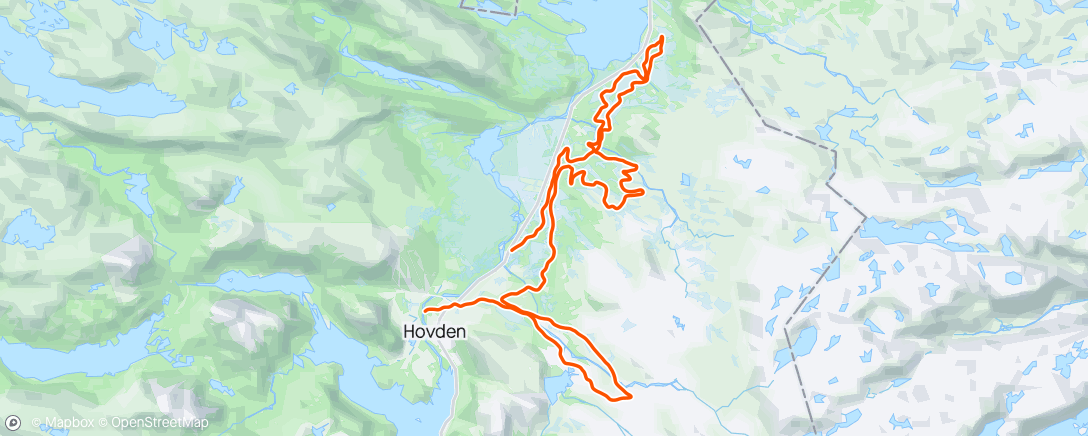 Map of the activity, Hovden Tour