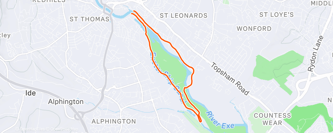 Map of the activity, Lunch Run