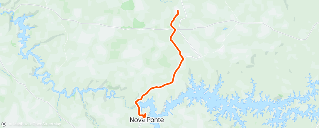 Map of the activity, Romaria bate Volta Noturno