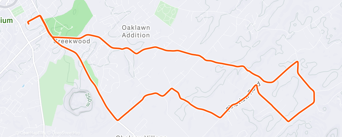 Map of the activity, Afternoon Ride