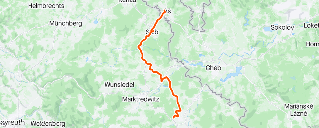 Map of the activity, Recovery Ride