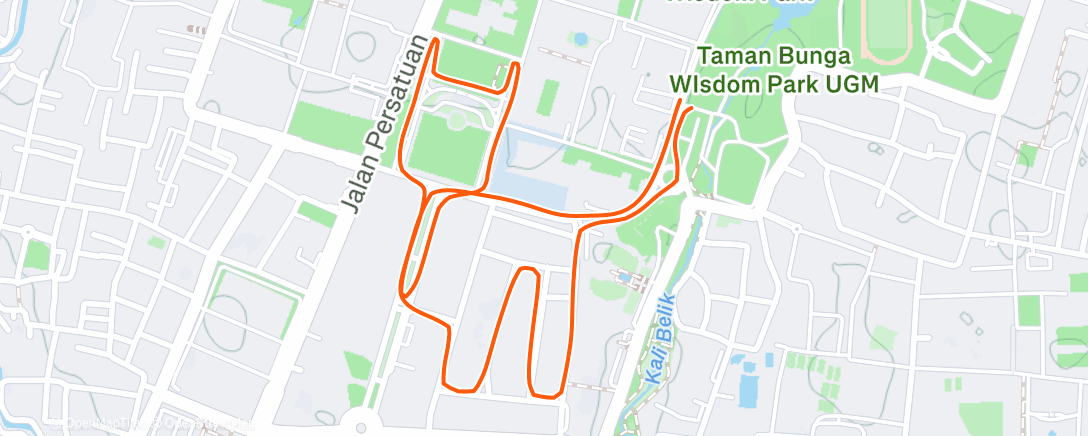 Map of the activity, Morning Run