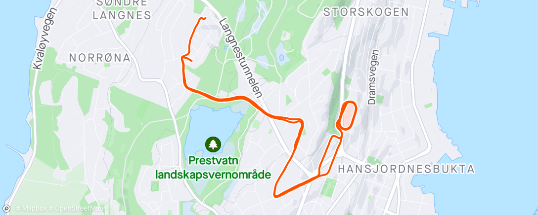 Map of the activity, Årets første baneøkt med TLK