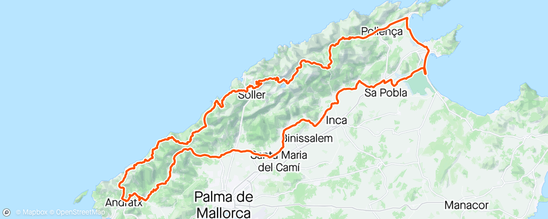 Mappa dell'attività Mallorca 225