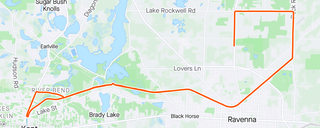 Map of the activity, 49x16 fixie cruise