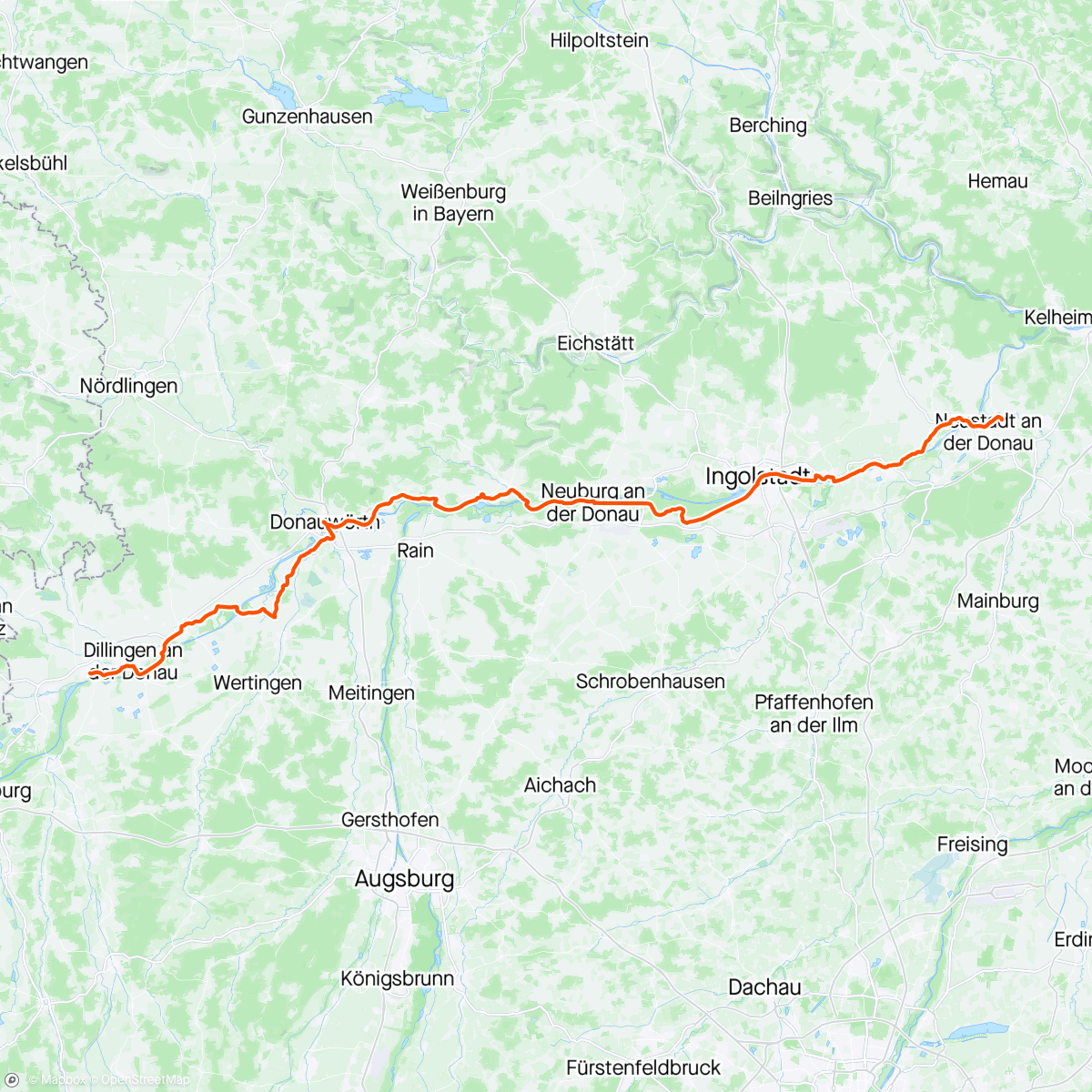 Map of the activity, Zürich–Budapest: Etappe 3 (Bad Göppingen) 🐰