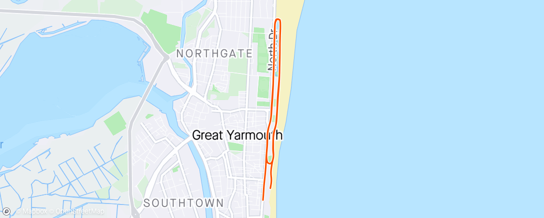 Map of the activity, Great Yarmouth Promenade 5 Mile Series - Race 1