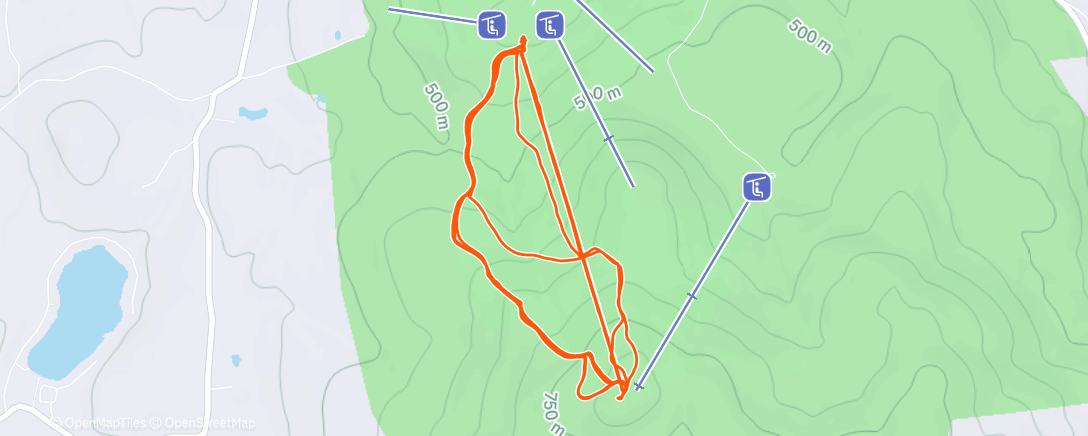 Map of the activity, Sunapee Turns with Charlie A