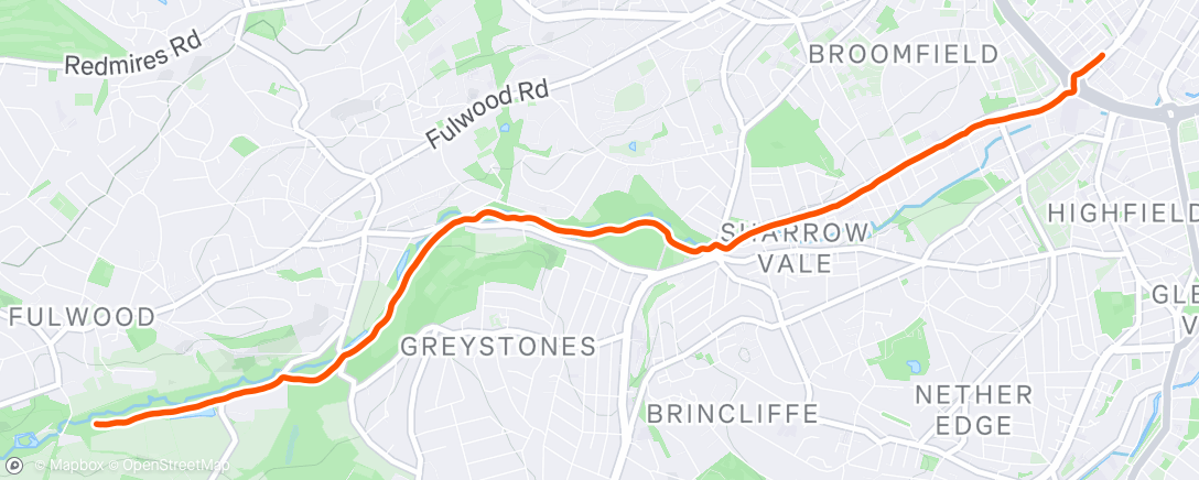 Map of the activity, Morning Run