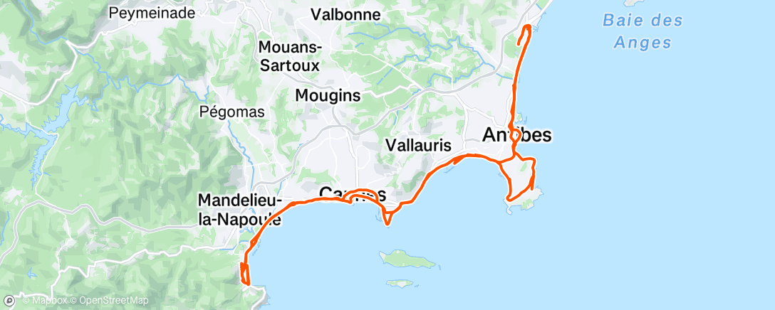 Map of the activity, Vélo du matin
