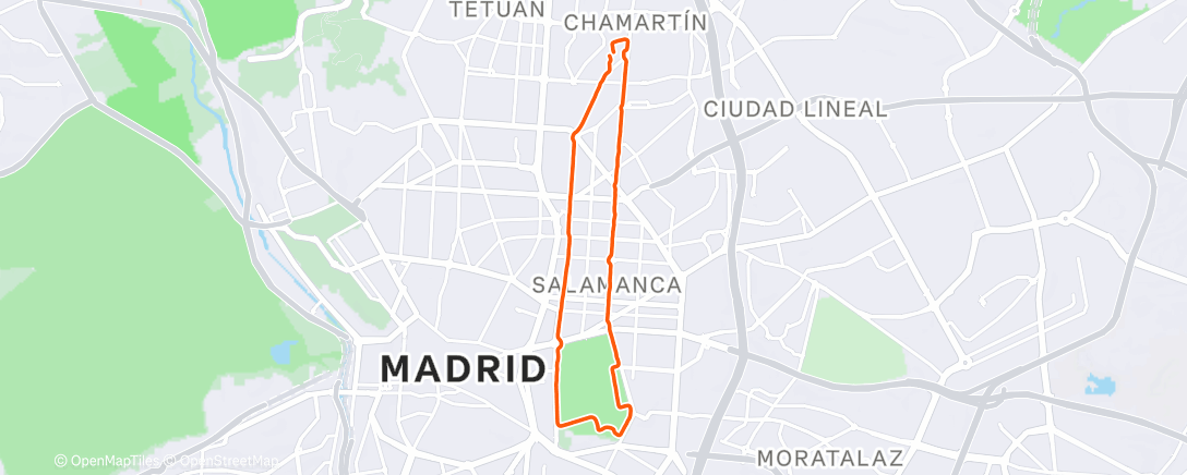 Map of the activity, Evening Run 🚦🚦🚦