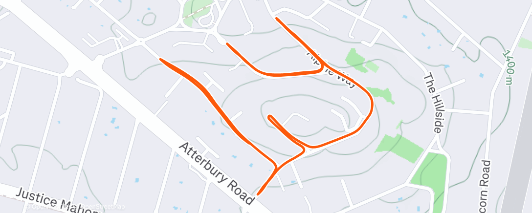 Map of the activity, Morning Walk