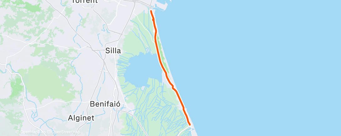 Mappa dell'attività Bicicleta matutina