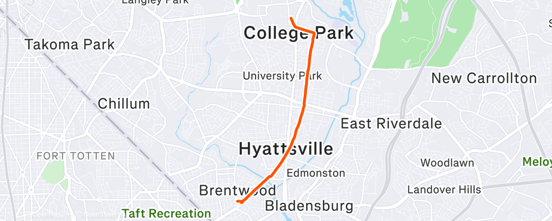 Map of the activity, Lunch Ride