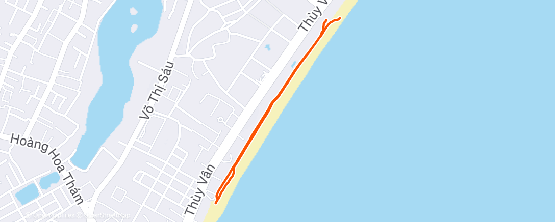 Map of the activity, Night Run
